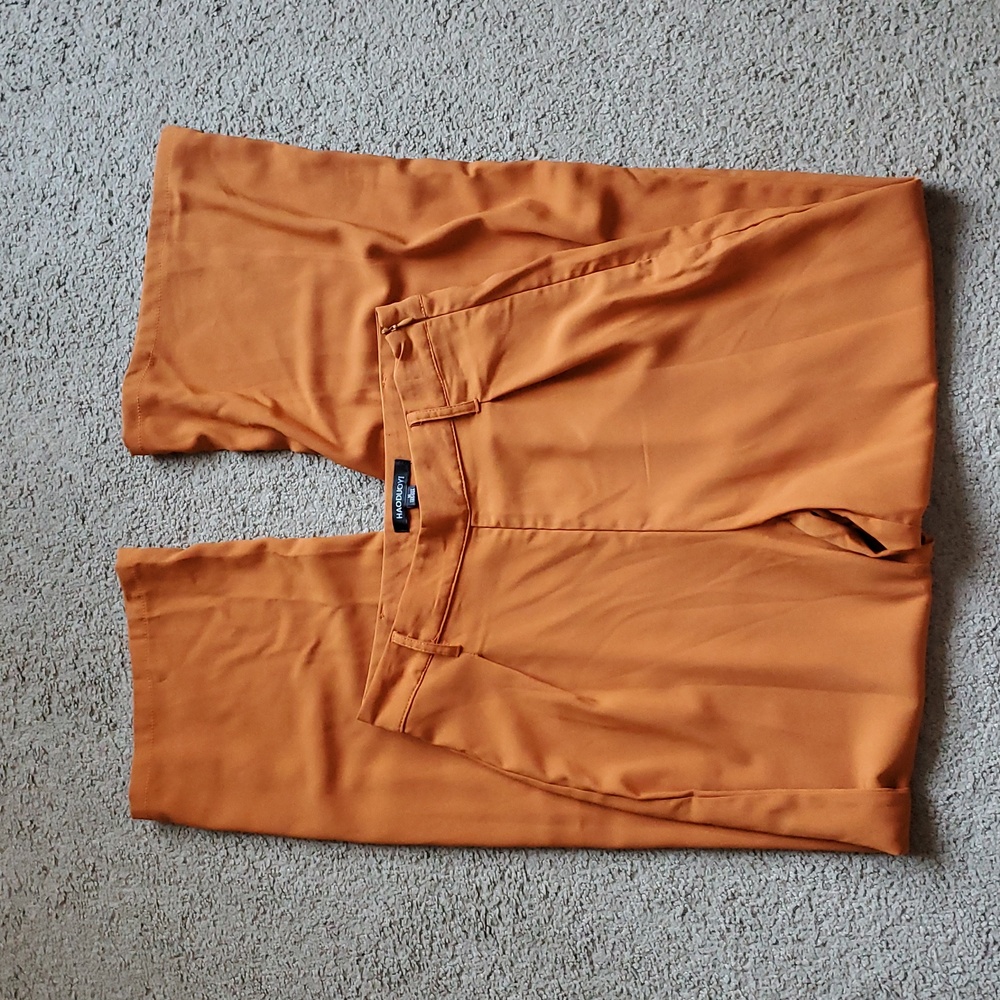 Women's Haoduoyi Orange Wide Leg High Waist Pants Trousers Size M